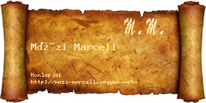 Mázi Marcell névjegykártya