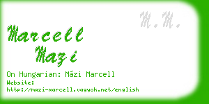 marcell mazi business card